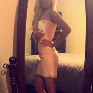 Simply dresses- blush lace dress